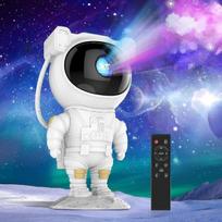 Projektorius Astronautas Galaktikos projektorius Žvaigždėtas dangus Naktinė šviesa Besisukanti lempa Kambario dekoras Usb įkrovimas su nuotolinio valdymo pultu