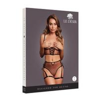 Seksualių apatinių komplektas Le Desir Designed For Desire, juodas/raudonas, XL/4XL