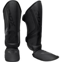 RDX karatė blauzdų apsaugos - T15 Noir - itin didelės - juodos spalvos - odinės - SGR-T15MB-XL