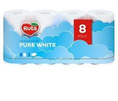 Tualetinis popierius 8vnt 3sl ruta pure white