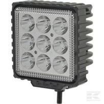 Darbinis žibintas LED, 27W, 500lm, kvadratinis, mėlynas, 105x60x117mm, Deutsch kištukas, Spot spindulys, 9 LED, Kramp LA10417
