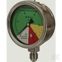 Manometras Ø63 mm 0-20-40-60, 1/4" BSP, apatinė jungtis MA632060E