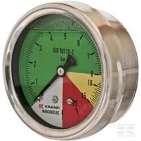 Manometras Ø63 mm 0-8-15-25, 1/4" BSP, galinė jungtis MA630825BE