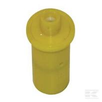 Oro indukcijos tuščiaviduris kūginis purkštukas ITR 80° 02 geltonas keramikinis Lechler ITR8002
