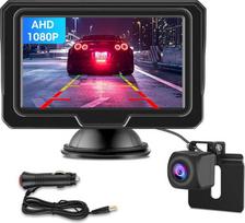 AHD 1080P atbulinės eigos kamera automobiliui 4,3 colių LCD atbulinės eigos kamera su monitoriumi IP68 vandeniui atspari automobilio atbulinės eigos kamera Super naktinio matymo funkcija 12 V palaikymas automobiliui