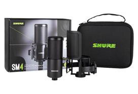 Shure SM4-K-KIT - condenser microphone, externally polarised, handle, popfilter, case