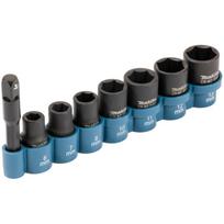Makita - Schlagschrauberset Steckschlüssel und Adapter - 8 Stücke - Länge: 23 mm