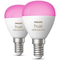 Signify Philips Hue White&Col. Amb. E14 Luster Tropf Doppelpack 470lm [Energieklasse F] (929003573602)