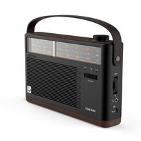 Retro dizaino FM/AM/SW 3 juostų nešiojamas radijo imtuvas su įmontuotu garsiakalbiu Dovana pagyvenusiems žmonėms juoda