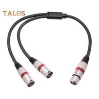 XLR Y skirstytuvo kabelis XLR kištukinis ir dvigubas XLR moteriškas Y skirstytuvo 3 kontaktų subalansuotas mikrofono kabelis mikrofonams maišytuvams galios stiprintuvams juoda