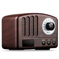 Retro radijas – nešiojamasis garsiakalbis Klasikinis vintažinio stiliaus mini „Bluetooth“ garsiakalbis su FM radiju(Medžio spalva) China ruda