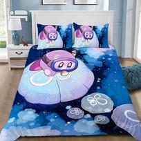 Antklodės užvalkalas Kirbys Star Allies 3D Išskirtinis Žaidimas Anime Skaitmeninė spauda Lovos patalynės komplektas Antklodė Lova Jaunimui Namų dekoras Vaikams Berniukui Dovana 100x135cm