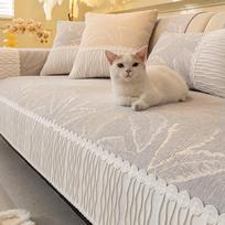 2025 Luxurious Cream Sofa Cushion - Non-Slip, Year-Round Comfort Cover 70x70cm Single pilka spalva