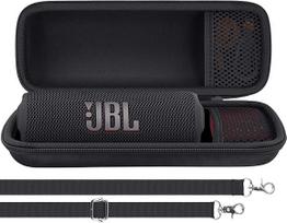 Aenllosi kietas kelioninis dėklas JBL Flip 7 / Flip 6 / Flip 5 nešiojamam "Bluetooth" garsiakalbiui, tik dėklas (juodas)