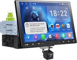 ATOTOEXCEL A5L 10,1 colio "Android" automobilinis radijas 1DIN ir 2DIN, belaidis "CarPlay" ir "Android" automobilinis radijas su plaukiojančiu ekranu, "WiFi/BT/USB" pririšimas, galinio vaizdo kamera, HD LRV, DSP/FM, 2G + 32G