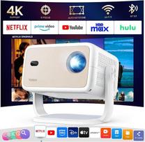 Išmanusis projektorius 4K [oficialus "Netflix" ir "Electric Focus"] YOTON Y7 projektorius 1080P Full HD 23000L "Wi-Fi", "Bluetooth", automatinis lizdinės plokštumos koregavimas 50 % priartinimas Vaizdo projektorius Namų kinas