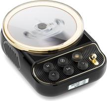 Nešiojamasis CD grotuvas "4-in-1" su "Bluetooth" garsiakalbiu, FM radiju, "Bluetooth" garsiakalbiu su pritemdomu naktiniu apšvietimu, juodas