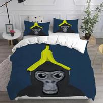 Gorilos Žymės Patalynės Komplektai Antklodė Quilt 3D spausdinimas Lovos Užvalkalas Antklodės Užvalkalas Pagalvės Užvalkalas 2-3 Vnt Komplektai Vaikams Suaugusiems Pilno Dydžio 70x133cm