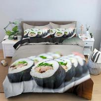 Maisto jautienos patalynės komplektas 3D šviežios mėsos užvalkalas karališkojo/karalienės dydžio skanus jūros gėrybių sashimi vištienos šlaunelės kepsnys realistiškas antklodės užvalkalas 70x133cm 2pcs