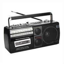28 W galios retro magnetofonas Kasetinis grotuvas Garsus balso garsiakalbis AM FM SW 4 juostų radijas USB SD Mp3 grotuvas juoda