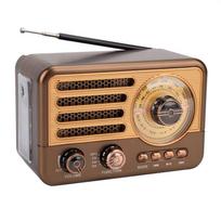 Nešiojamas retro radijas Bluetooth garsiakalbis FM/AM radijo imtuvas su LED žibintuvėliu, palaiko TF kortelę, USB, AUX atkūrimą