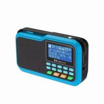 Nešiojamas FM radijo mini radijo imtuvas Bluetooth garsiakalbis muzikos grotuvas su LCD ekranu Palaiko laisvų rankų įrangą TFCcard / USB / ausinių grojimas mėlyna