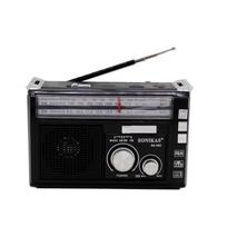 Nauja RX-381 LED apšvietimo nešiojama belaidė „Bluetooth“ kolonėlė AM FM SW kelių juostų radijo garsiakalbis su USB/TF MP3 muzikos grotuvu juoda
