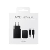 SAMSUNG 45W PD maitinimo adapteris su 5A USB C kabeliu Super greitas įkroviklis Samsung Galaxy S24 Ultra S24+ S24 Z Flip 6 Z Fold 6 5 4 3 2 S23 S22 A55 juoda