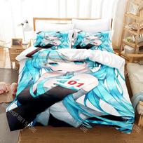Anime Mergaitės Hatsune Miku Silpnas Balsas Antklodės Užvalkalų Rinkinys HD Antklodės Užvalkalas Vaikams Pataliukai Patalyne Miegamojo Dekoravimas EU Single 90x200cm