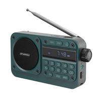 Nešiojamas FM radijas Mini FM radijo imtuvas Lauko Bluetooth garsiakalbis TF kortelė USB ausinės MP3 muzikos grotuvas įrašymo įrenginys 70-108MHZ mėlyna