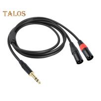 6.35mm TRS Male į XLR Male Audio Stereo Mikrofono Kabelis Dvigubo Kanalo Apsaugotas nuo Triukšmo Nešiojamas Subalansuotas Garsiakalbio Mikrofono Kabelio Adapteris 2M juoda