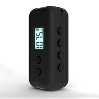 Mini kišeninis FM radijo nešiojamas radijo imtuvas su LCD ekranu 3,5 mm ausinių laiko ekrano maitinimo šaltinis juoda