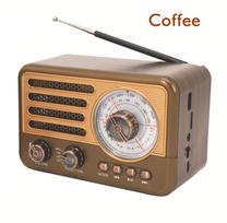 Nešiojamas retro radijo mini FM/AM/SW radijo imtuvas Vintage Bluetooth garsiakalbis su LED žibintuvėliu Suuport TF kortelė USB AUX Play kava