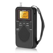 Kišeninis AM/FM nešiojamas radijas su geru priėmimo efektu, 2 juostų skaitmeninis radijas, ekranas, garsiakalbis, ausinių lizdas, žadintuvas