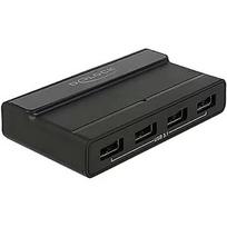 Delock External USB 3.2 Gen 2 4 PortHub 10Gbps, USB Hub (black) 64053