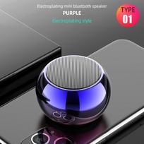 Nešiojamas mini belaidis Bluetooth garsiakalbis muzikos žemųjų dažnių garsiakalbis Super Bass stereo kolonėlė, skirta mobiliojo telefono muzikos grotuvui violetinė