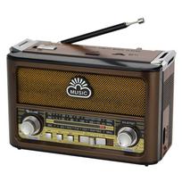 Retro nešiojamas belaidis belaidis „Bluetooth“ garso AM/FM/SW radijas su šviesia TF kortele USB Flash disko MP3 grotuvu ruda