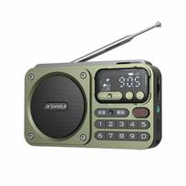 Nešiojamas mini FM radijo kišeninis FM radijo imtuvas Bluetooth garsiakalbis TF / USB / ausinės muzikos grotuvas, įrašymo įrenginys su LED ekranu geltona