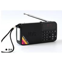 „Bluetooth“ garsiakalbis radijo imtuvas Mini nešiojamasis kišeninis FM radijas USB MP3 su įkraunama baterija, skirta žygiams FM radijo imtuvu juoda