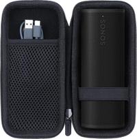 "Lebakort" kietasis dėklas "Sonos Roam" / "Sonos Roam 2" nešiojamajai vandeniui atspariajai "Bluetooth" kolonėlei (juodas)