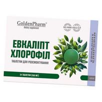 Eukaliptas ir Chlorofilas, Eucalyptus + Chlorophyll, Golden Pharm 24tab (71519015)