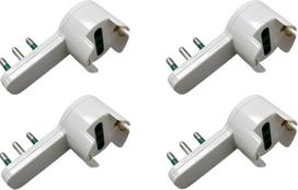 gloca 4 vnt. adapterių rinkinys Salvaspazio 10/16A Con Spina 16A Spalva Bianco 250V