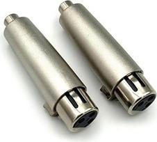 Qczhiwen 2 vnt. RCA į XLR moteriškos lyties į 3 kontaktų RCA moteriškos lyties garso mikrofono adapteris XLR į RCA konverterio adapteris