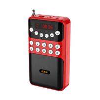Nešiojamas mini radijo FM imtuvas belaidis Bluetooth garsiakalbis TF MP3 grotuvas su 3,5 mm lizdo palaikymu, įrašymo 18650 įkraunamas raudona
