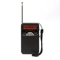 Mini FM AM SW radijo nešiojamasis DSP radijo imtuvas su įmontuotu garsiakalbiu su 3,5 mm ausinių lizdu teleskopine antena įkraunama baterija juoda