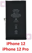 iPhone 12 / 12 Pro baterija 2815 mAh (OEM) : Kokybė - OEM, Talpa - Padidintos talpos (+3€), Tarpinė  (klijai) - Pridėti (+3€)