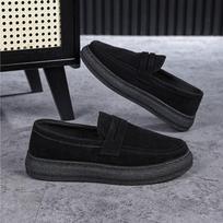 Suede apvalus pirštas platforma odiniai batai vyrams Klasikiniai Originalūs Socialiniai Elegantiški Karvės oda Naujiena Madoje 2025 Vyriški Laisvalaikio Batai Išpardavimas 39