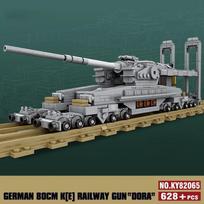 628 VNT. Antrojo pasaulinio karo Dora 800 mm Geležinkelio patranka Karinis pabūklas MOC Statybinės kaladėlės Plytos Modelis Armijos Ginklas Tankas Vaikų Žaislai Suaugusiems Vaikams Berniukui Kalėdinė Dovana