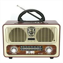 Retro nešiojamasis Bluetooth belaidis garsiakalbis medinis radijo lauko garsiakalbis FM radijo imtuvas USB TF kortelė AUX MP3 grotuvas raudona