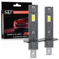 2 vnt. 25000LM H1 LED priekinių žibintų lemputės Mini Canbus H1 LED lemputė 70W CSP automobilių priekiniam žibintui Ventiliatoriaus neturintis DRL žibintas Automobilio diodas Rūko žibintai 12V 6500K Balta H1